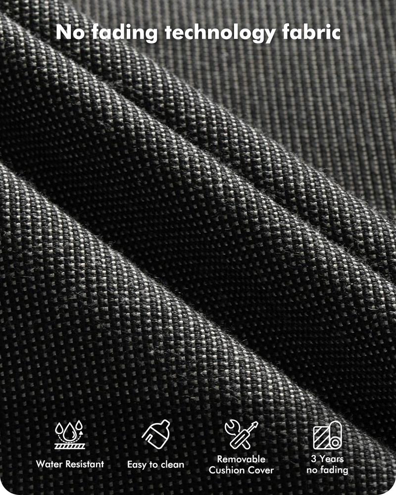 8-Piece Wicker Patio Furniture Set, All-Weather Rattan Conversation Bistro Loveseat Chair and Patio Rockers Set for Backyard, Balcony and Deck with Soft Cushions and Metal Table