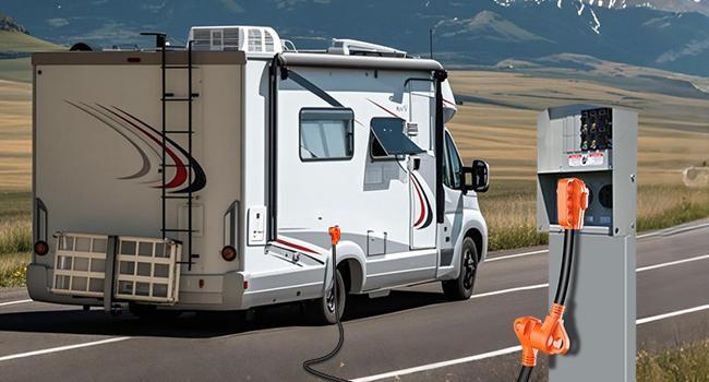 Nilight 18 inch 50 Amp to 30 Amp RV Plug Adapter Heavy Duty Dogbone Electrical Adapter with Handle 50A Male to 30A Female Cord Adapter 125V/3750W