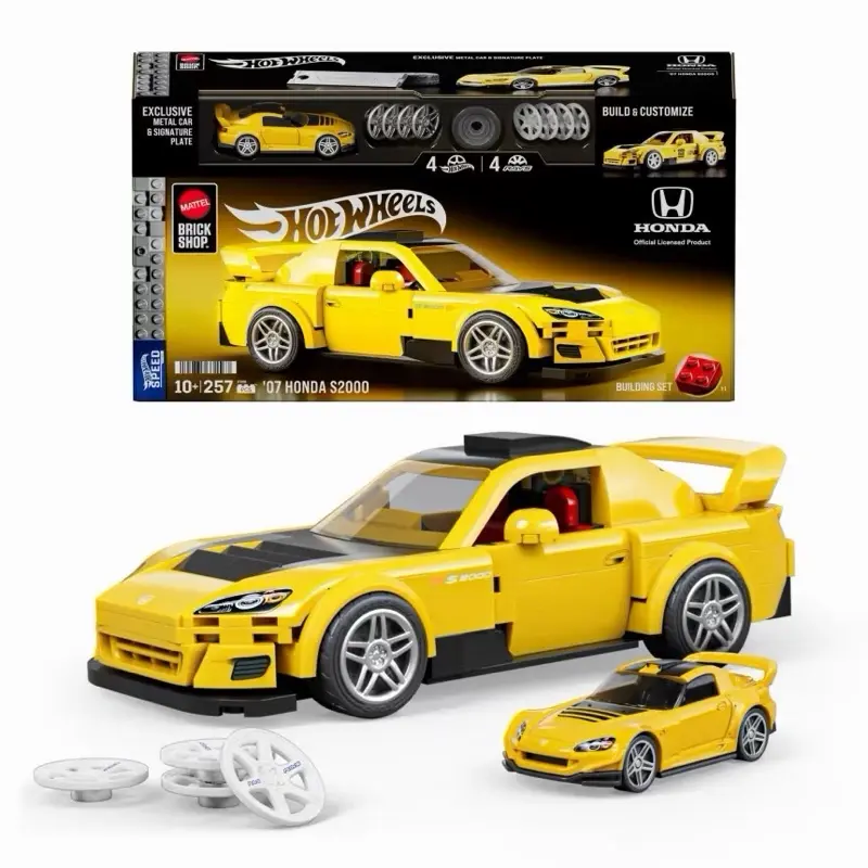 Mattel Brick Shop Hot Wheels ’07 Honda S2000 Building Toy Kit (257 Pieces), For Collectors Mattel Brick Shop Hot Wheels ’07 Honda S2000 Building Toy Kit (257 Pieces), For Collectors