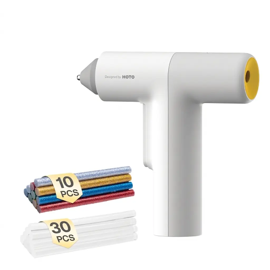 【Fathers day gift】HOTO Electric Hot Glue Gun - 30s Preheat, Wireless/Wired Dual Mode, Anti-Drip for Home & Craft Projects Cordless fathersdaygift