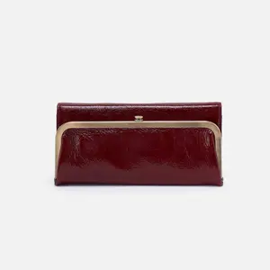 Rachel Continental Wallet in Gloss Leather - Garnet Gloss