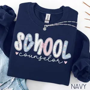 School Counselor Sweatshirt, Coquette Crewneck, Cute School Counseling Gift Shirt