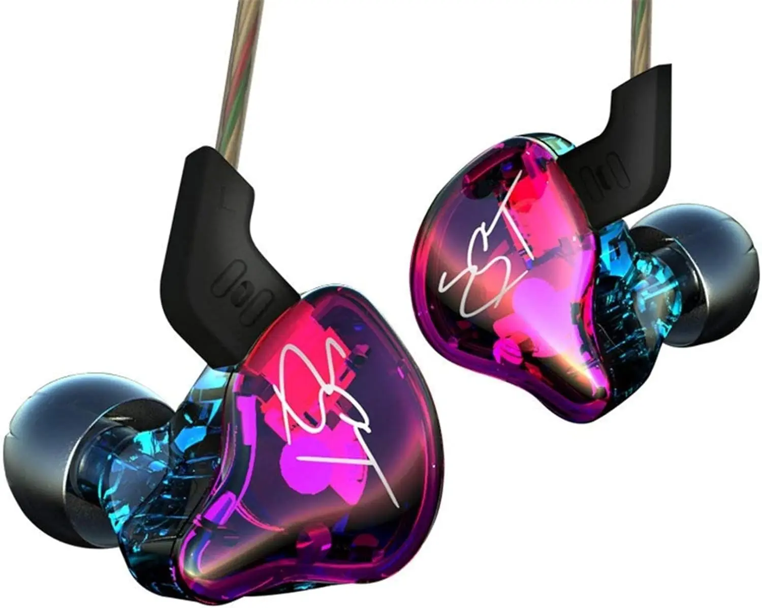 KZ Keephifi ZST Wired IEM Earphones - Hybrid DD & BA HiFi Audio, 3.5mm Jack, Detachable Cable, Silicone Eartips, Audibility Reduction, Secure Hook Fit, Manufacturer Warranty (Non-Water Resistant) for Gaming, Phones (Purple) Bass Wired Headphones, Headset,
