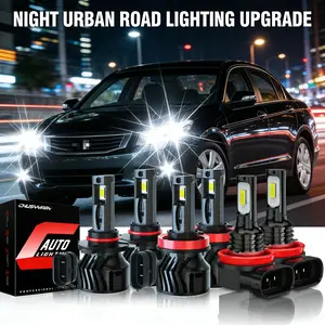 Complete 6PCS LED Headlight Bulbs Combo Fit Toyota Corolla 2009-2013, 9005+9006+H11 26000LM 6000K High/Low Beam & Fog Light Upgrade Kit