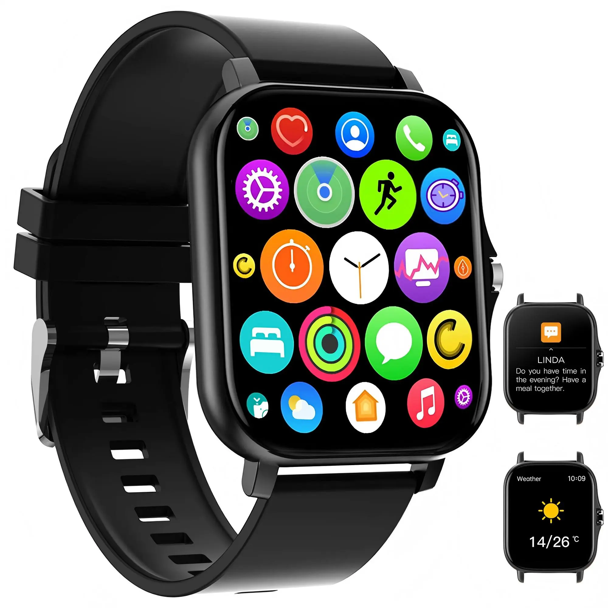 Smart Watch for Men & Women,Fashion Touch Screen Smart Watch,1.83" Touch Screen Bluetooth Watch with Notifications & Daily Activity Tracking,multi-function display, HD screen, gifts