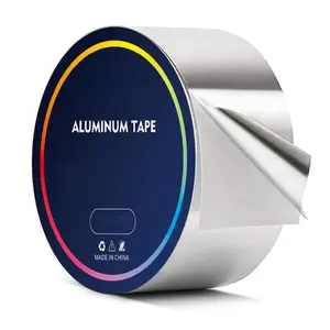 Aluminum Foil Duct Tape Heavy Duty Waterproof, Premium Silver Metal HVAC Heat Tapes (2"*65Feet,3.9mil), High Temperature, Dryer Vent Insulation Tape for Ductwork, Ducting, Sealing, Patching, Furnace