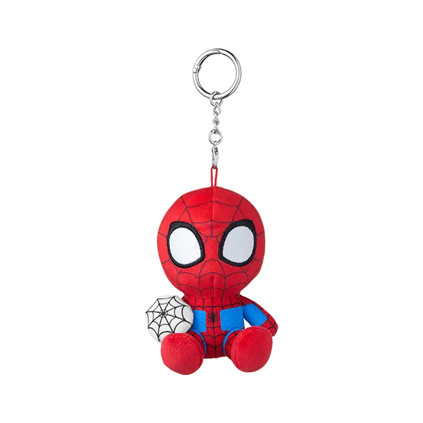 Marvel Spider-Man Web-Slinging Soft Fabric Pendant Charm, Bag Side Hanging Accessory, Key Attachment, Creative Gift for Marvel Fans, Decorative