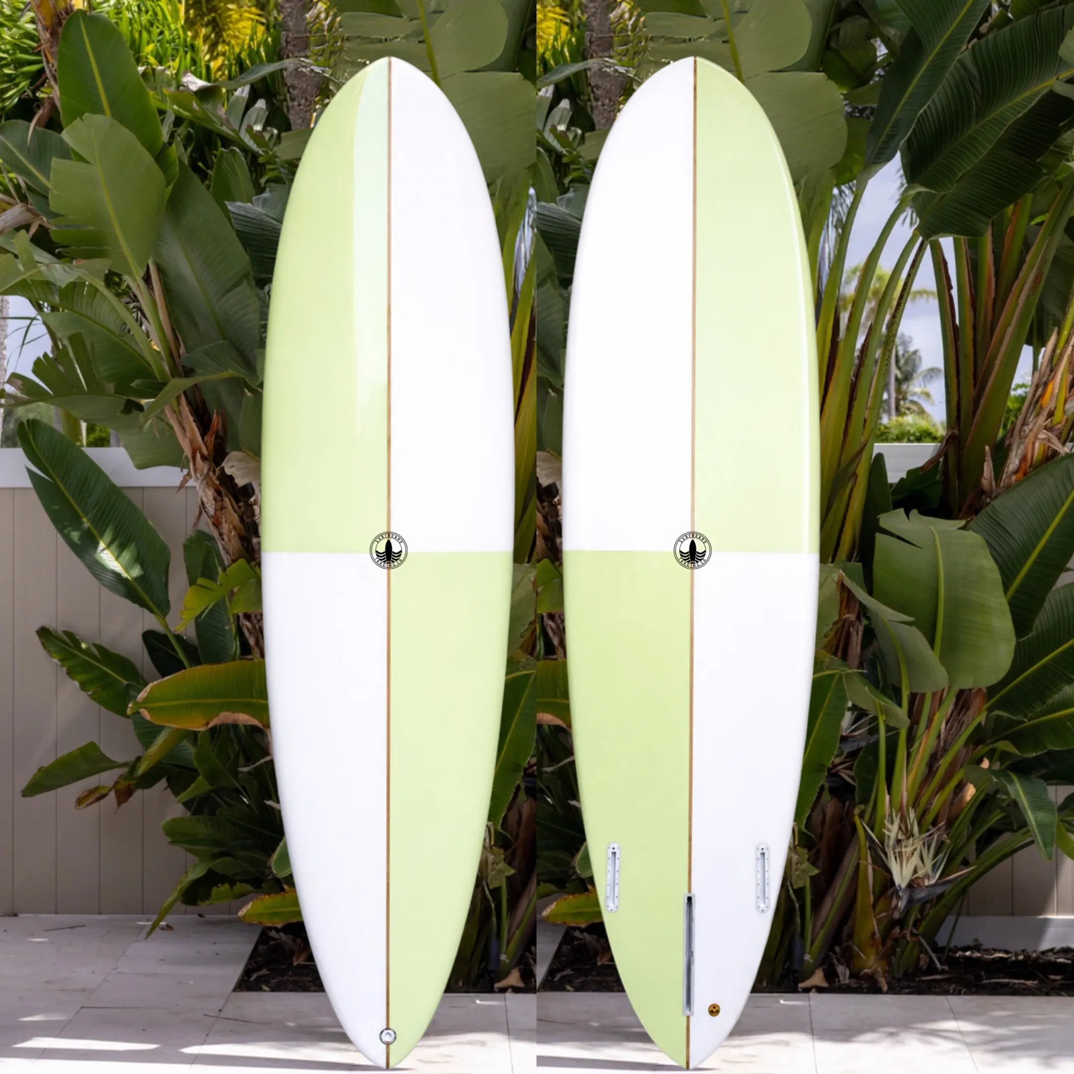 Dumplin Mid Length Surfboard – Checkered Sea Glass