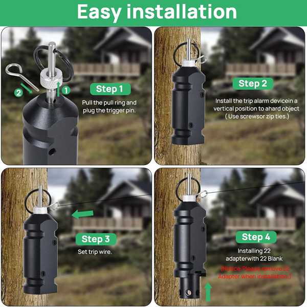 Metal Perimeter Travel Alarm No 12 Camping Trip Wire Alarm Outdoor Campground Safety System Early Warning Security System Property Bear Deterrent