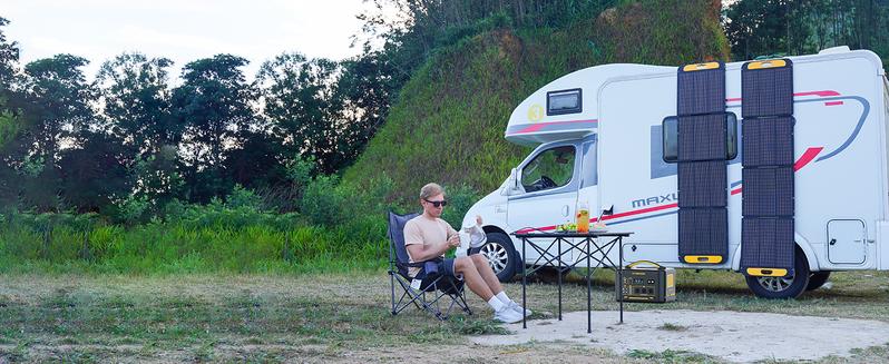 VTOMAN VS220 Pro Portable Solar Panel 220W 48V, 23% Efficiency Foldable Solar Panel w/ IP67 Waterproof & MC-4 Anderson XT60 DC5521 Adapters & Adjustable Kickstands, Off-Grid Power for Home & Camping