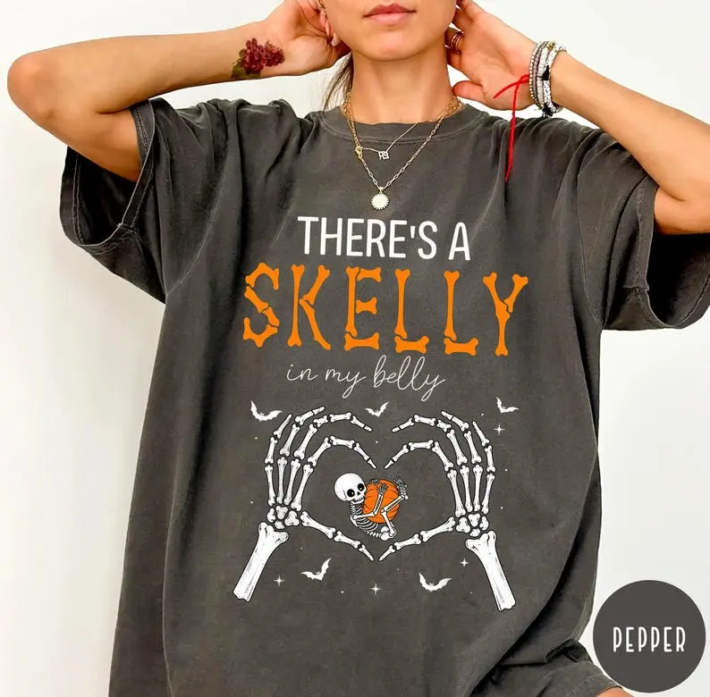 Comfort Colors Spooky Mama Halloween Shirt, Funny Pregnancy Announcement Tee, October Mom to Be Graphic T-Shirt, Maternity Gift