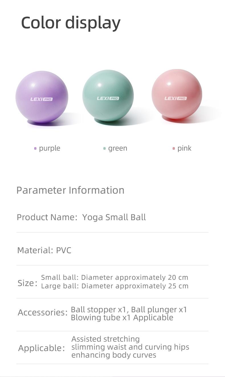 LEXI Small Exercise Ball for Pilates Yoga and Barre Workout Anti Burst Mini Stability Ball for Core Balance Training and Back Support Exercise
