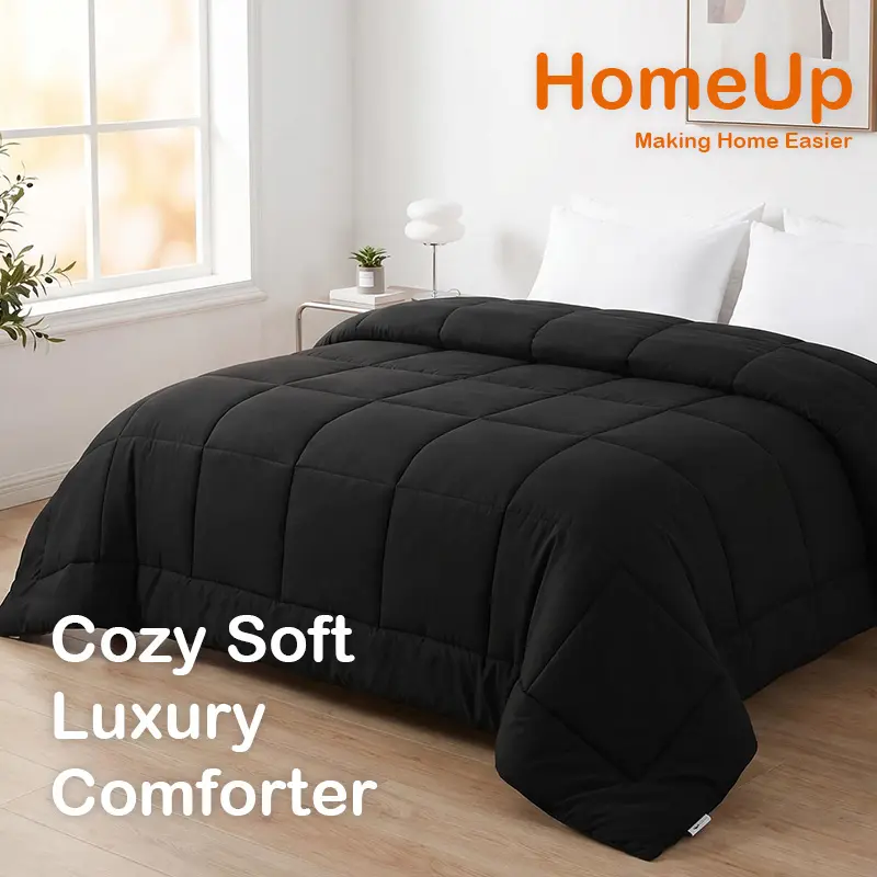 [Back To School]NTBAY Cozy Soft Washable Luxury Comforter - Skin-Friendly Breathable Quilt, Cloud-like Down Alternative Comforter Duvet Insert, All Season Machine Washable Bedding