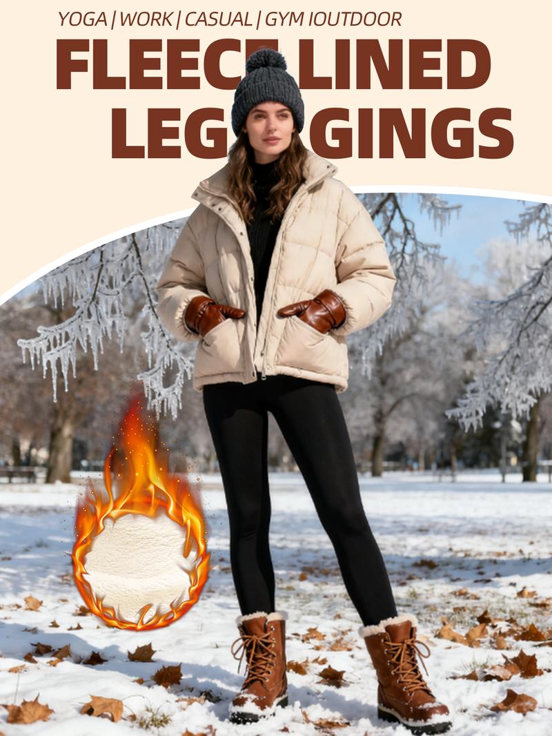 【LOCAL FAST SHIPPING】NORMOV 3-Pack Women's Fleece Lined Leggings High Waist Cozy Winter Warm Workout Yoga Pants for Cold Weather Gym Tights Clothes