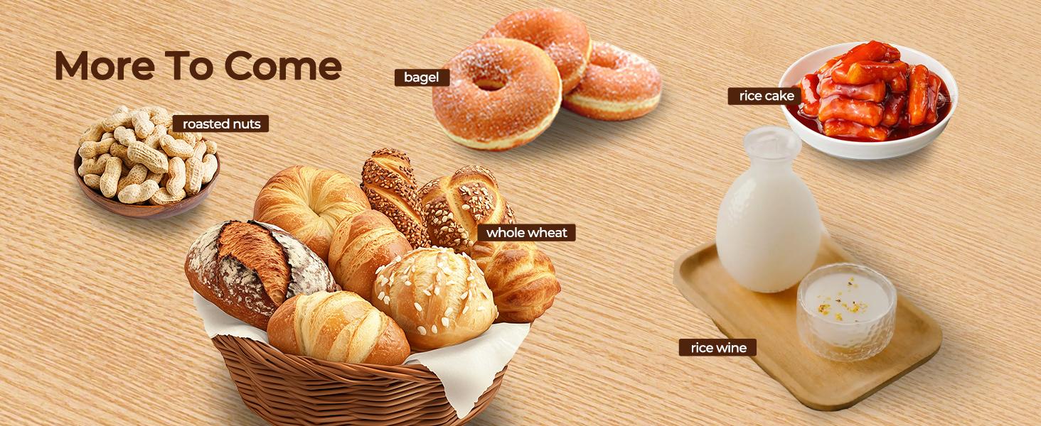 Rosewill 25-in-1 Automatic Bread Maker Machine with 3 Loaf Size up to 2LB, 700W High Power Dual Heater Bread Maker with BPA-free Nonstick Coating Pan, Max 15 Hours Delay Timer, Low Noise - Cinnamon