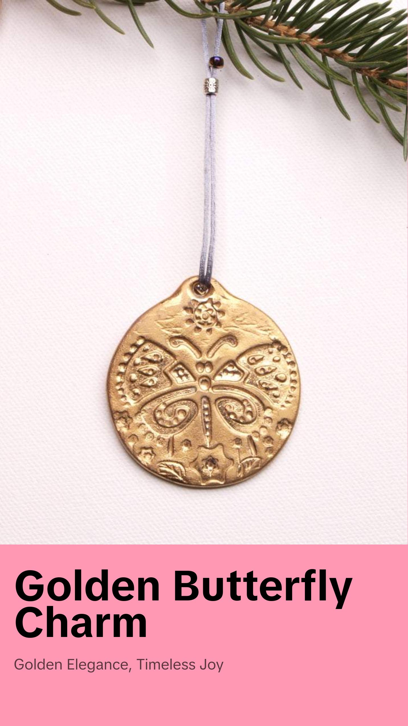 Elevate Your Holidays with a Ceramic Collectable Ornament – Golden Butterfly Magic