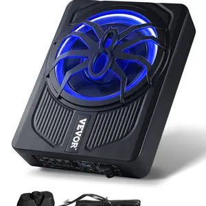 【Summerfinds】VEVOR 10" 440W Underseat Car Subwoofer,Slim Powered Car Subwoofers with Blue Ambient LightLow Profile Audio Sub Under the Seat with Built-in AmplifierRemote Controller for SUVsCarTruckRV, Cars, Vehicle Accessories,car accessories