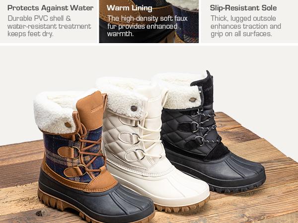 Dream Pairs Women's Water-resistant Snow Boots