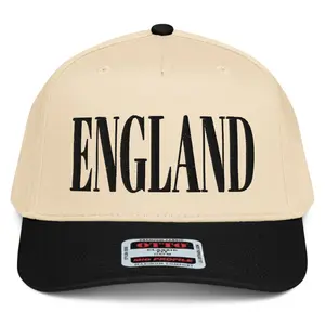 RIVEMUG NX1 England Embroidered 2 Tone Hat Mid Crown Curved Bill Snapback Retro Vintage Cap for Men and Women