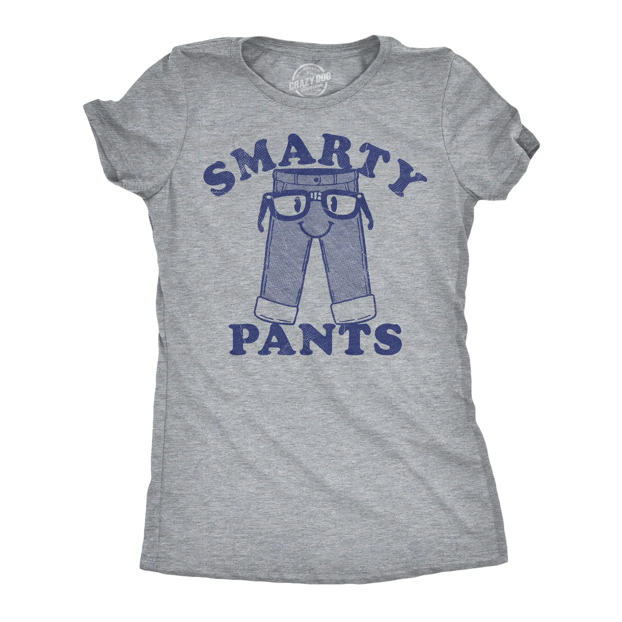 Womens Funny T Shirts Smarty Pants Sarcastic Nerd Graphic Novelty Tee for Ladies Funny Womens T Shirts Cute Vintage Fashion Casual Ladies T-Shirt Gift Nerd Tops for Women Funny Sarcastic Top Women's Novelty Light Grey