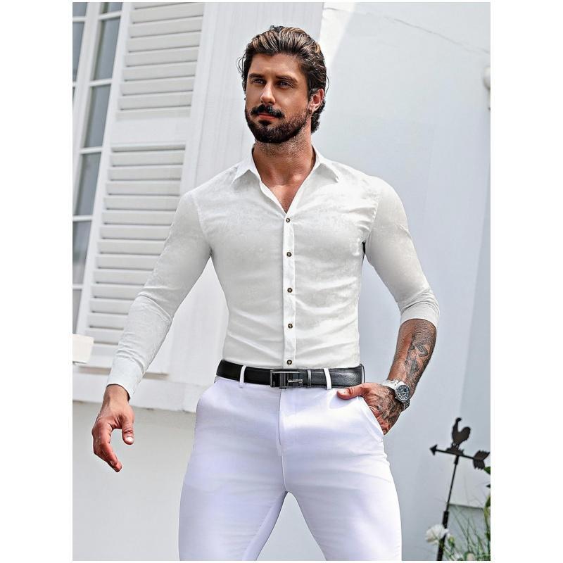 Men's Floral Rose Printed Long Sleeve Shirts-Prom/Wedding/Party Thin Fabric Menswear Satin Silk Top Dress Garment Jacquard Rayon Shiny Soft Stylish Fashion Underwear Wrinkle(Size runs small) Men's Floral Rose Printed Long Sleeve Shirts-Prom/Wedding/Party Thin Fabric Menswear Satin Silk Top Dress Garment Jacquard Rayon Shiny Soft Stylish Fashion Underwear Wrinkle(Size runs small)