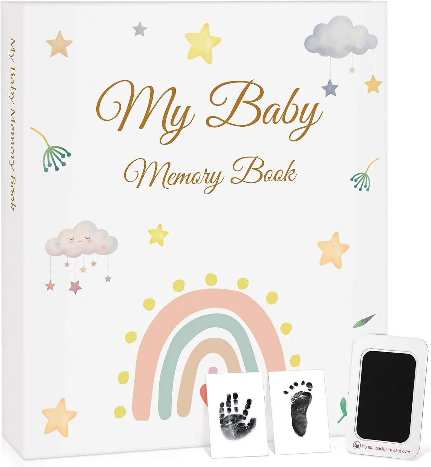 Baby Memory Book Hardcover Loose-Leaf Pregnancy Journal, Record for Expecting & Mom&Baby, Monthly Pregnancy Cycle Layout to Record Mom and Baby’s Growth Journey Scrapbook Photo Album Photo Box Album