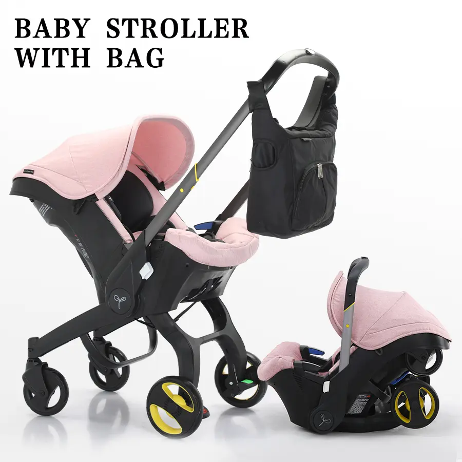 Baby Stroller with a Free Bag,0-6 months Foldable Newborn Stroller, Equipped with Five Point Seat Belt and A Chest Clip, Can be Pushed in Both Directions, with Shock-absorbing Wheels #DealsForYouDays