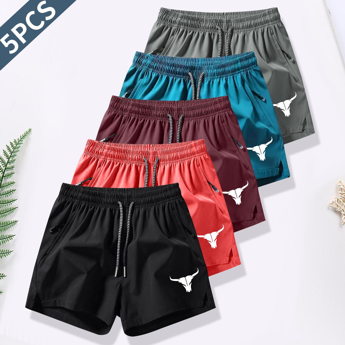 Men's quick-dry lightweight beach shorts with drawstring waistband, non-stretch fabric, suitable for swimming, volleyball, and fitness wear, suitable for pools, travel, and casual outings
