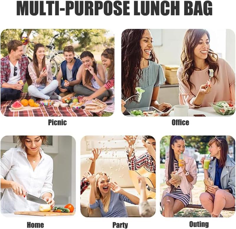 Adult Bento Lunch Box Set with Thermo Bag - Modern Minimalist Design, Leak-Proof Lunchbox with Built-in Utensil & Sauce Container, Soup Cup for Work & Dining Out