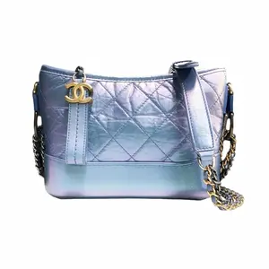 Pre-owned CHANEL . Crossbody Bags Iridescent Blue Gabrielle Small Hobo Bag