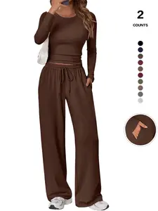 TFNOSIZE 2 Piece Lounge Sets for Women Fall Outfits 2026 Two Piece Travel Sweatsuits Business Casual Fashion Clothes#TikTokShopStockUp, Pants, Slim