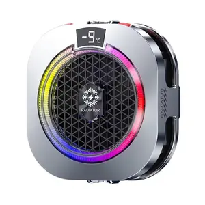 Bluewow TH16 PRO High-Power AI Magnetic Phone Cooler, Low Noise USB Cooling Fan with Smart Temp Control, RGB Light, Magnetic Ring & Clip Compatible with iPhone 15 16 17 Pro Max MagSafe Samsung iPad for Gaming