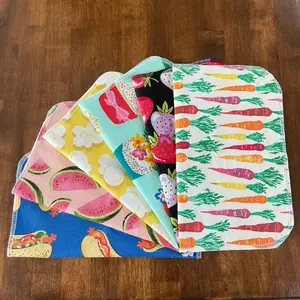 Food 6 Pack - Eco-Friendly Reusable Kitchen Paper Towel Replacement Cotton Flannel