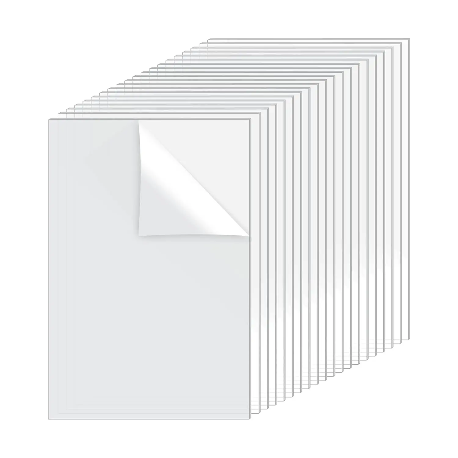 Pack of 20 Acrylic Glass Panels, 10 x 15 cm Acrylic Glass Sheet, Thickness 1 mm, Clear Acrylic Panels, Transparent Acrylic Photo Frame Plate for Picture Frames, Painting, Project Exhibition