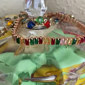 Colorful Artificial Zircon Decorated Bracelet, Fashion Jewelry for Party, Daily Clothing Decor, Trendy All-match & Exquisite Jewelry for Birthday Gift, Cubic Zirconia Bracelet, Beautiful Bracelets