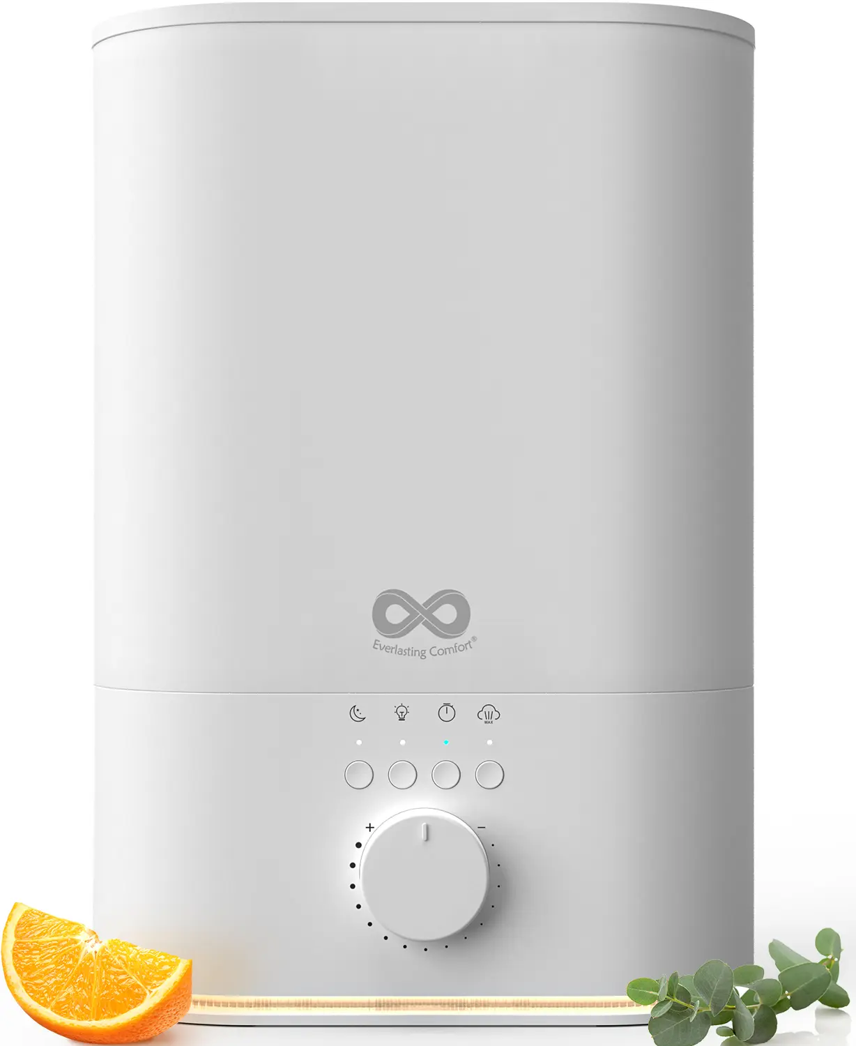 Everlasting Comfort 6L Top-Fill Desktop Humidifier Diffuser - Quiet Mode Cool Mist, 60-Hour Run Time, 180ml/h Output, Standard Plug, Easy to Clean with Cleaning Kit, Essential Oil Ready Aromatherapy Device for Large Rooms, Corded Unit