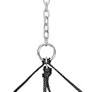 ONCLOUD Upgraded Unique Hammock Hanging Sky Chair, Air Deluxe Swing Seat with Rope Through The Bars Safer Relax with Fuller Pillow and Drink Holder Solid Wood Indoor/Outdoor Patio Yard 250LBS