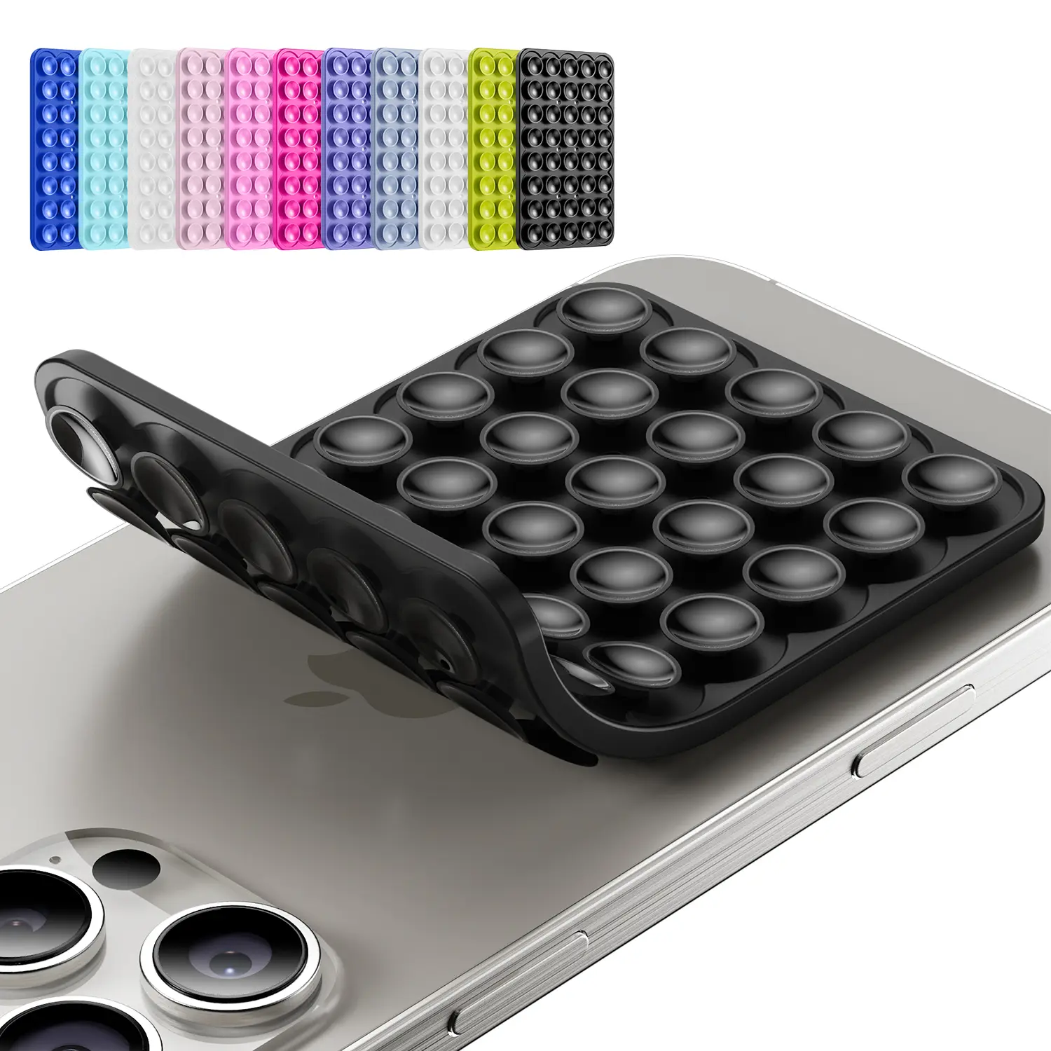 Double-Sided Silicone Suction Cups For Mobile Phone,Non Slip Suction Cup, Hands-Free Phone Accessories Holder for Selfies and Videos, Silicone Adhesive Stand Sticky for Cell Phone,Multi-Color,back to school,back to school haul