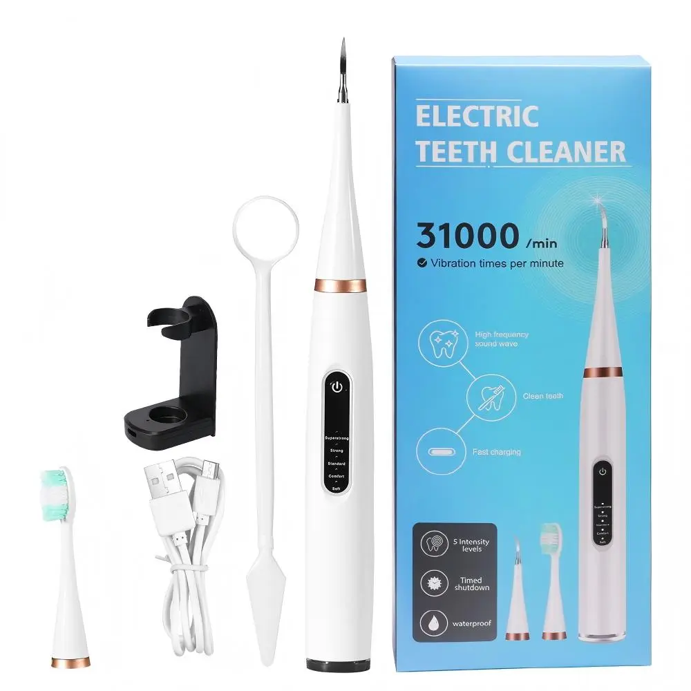 Oral Adjustable Flosser Tooth Cleaner - High-Frequency Tartar Remover Tool, IPX6 Waterproof, 30H Endurance, Plaque Remover Brush Included,back to school,back to school haul