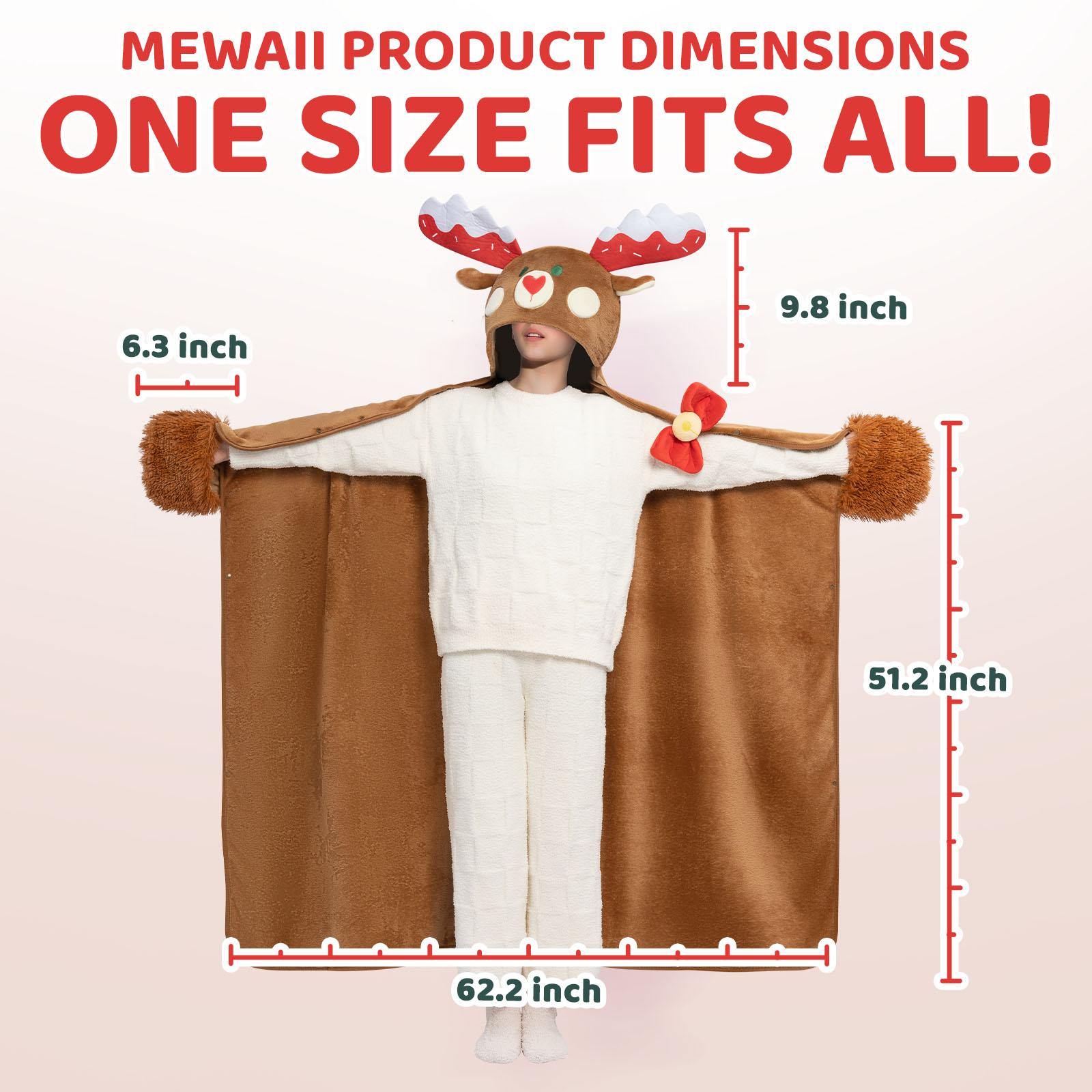 Wearable Hooded Blanket for Adults & Kids, Super Soft Plush Fleece & Sherpa Hoodie Throw Cloak, Cozy Warm Costume-Style Blanket, Multiple Designs