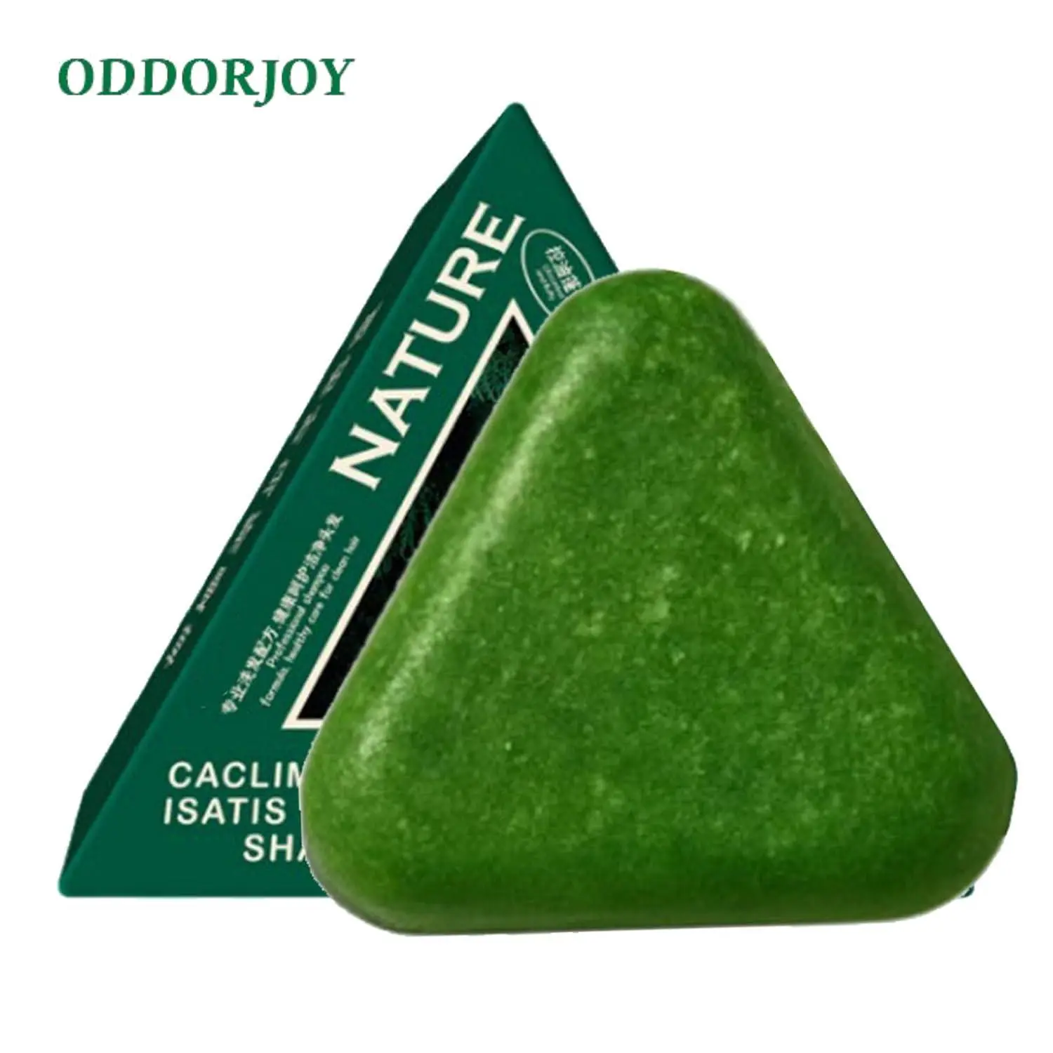 ODDORJOY Hair Growth Shampoo Bar - Nature Triangle Formula with Usman Grass, Herbal Extracts, Calming, Strengthening, Nourishing Haircare Cleanser, Eco-Friendly for Women and Men, Bar Shampoo, Nature Soap Cleanses While Nourishing, Beauty Products, Natura
