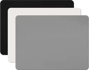 Everything mat, Gartful 3Pack Silicone Sheet for Crafts, Resin Jewelry Casting Molds Mat, Food Grade Silicone Placemat, Multipurpose Table Protector, Nonstick Nonskid Heat-Resistant, Black&Gray&Beige (15.7x11.8inch) Coasters Tableware