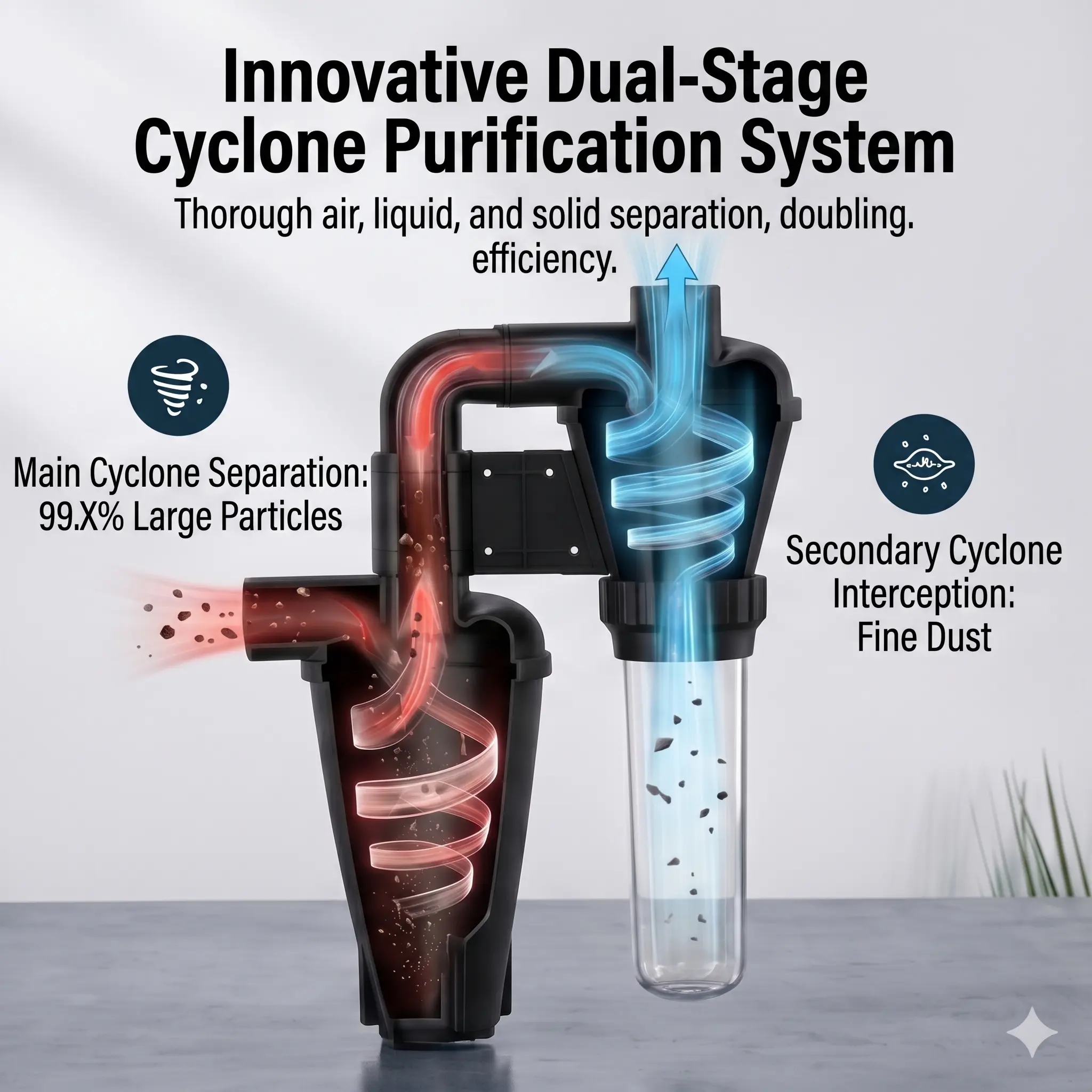 PEMEDOR 2 In Double-Filtration Cyclone Dust Collector for Shop Vacs, Woodworking Separator with 2 Adapters for Woodworkers’ DIY Workshop Cleanup
