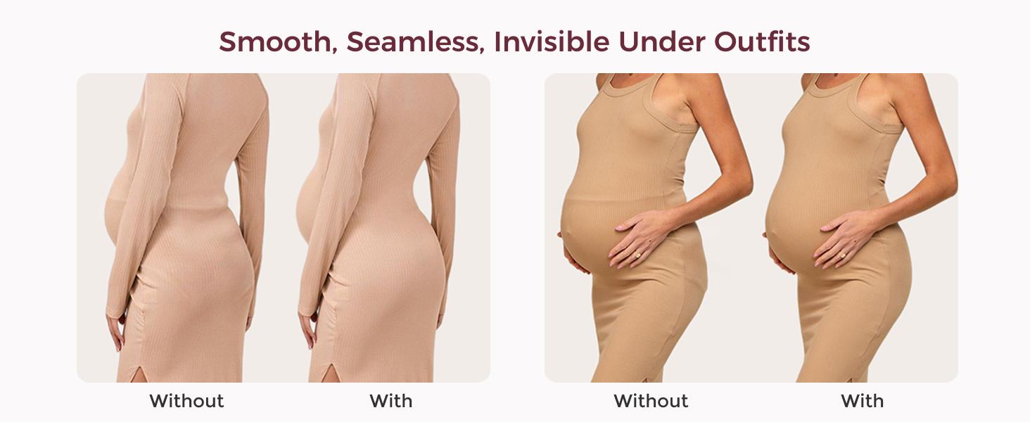 Momcozy Maternity Shapewear for Under Dresses, Anti-Chafing Mid-Thigh Pregnancy Underwear, Belly Support, Cotton Gusset