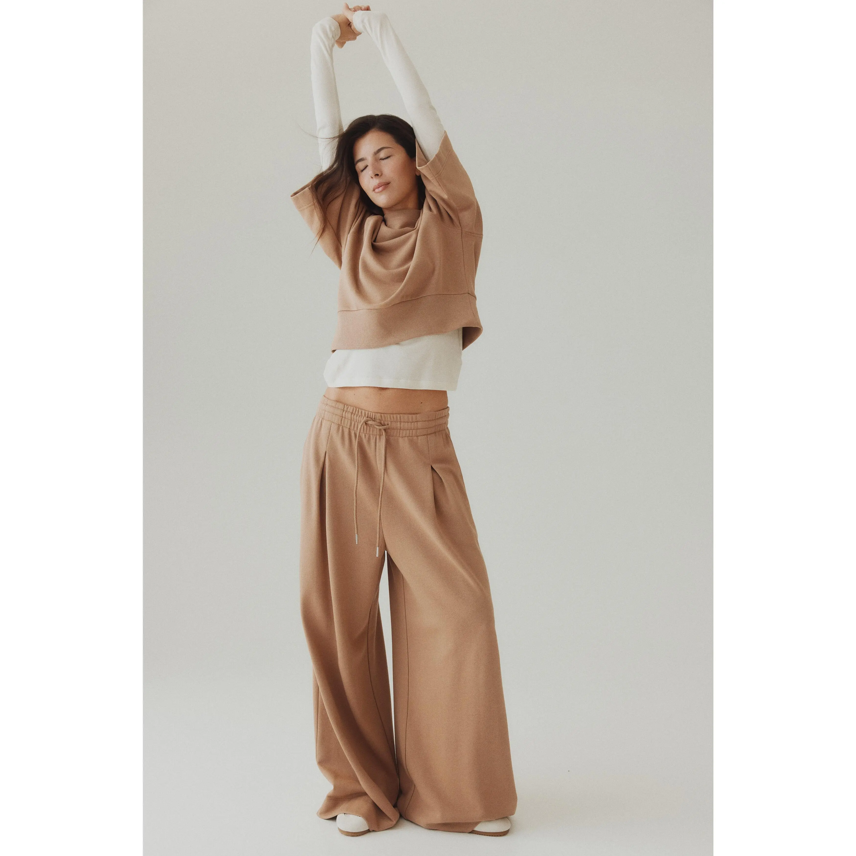 H&M Pleat-detail drawstring trousers