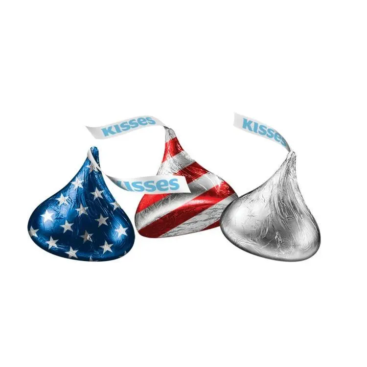 Hershey's Milk Chocolate Kisses Red White Blue Flag 2.25 lb