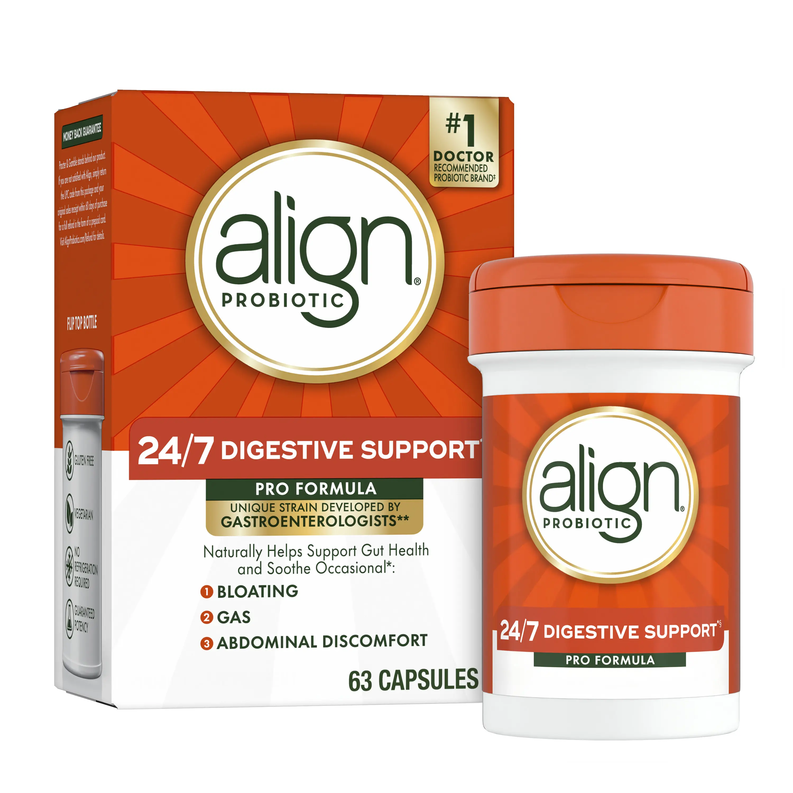 Align Probiotic, Pro Formula, Daily Probiotic Supplement, 63 Capsules