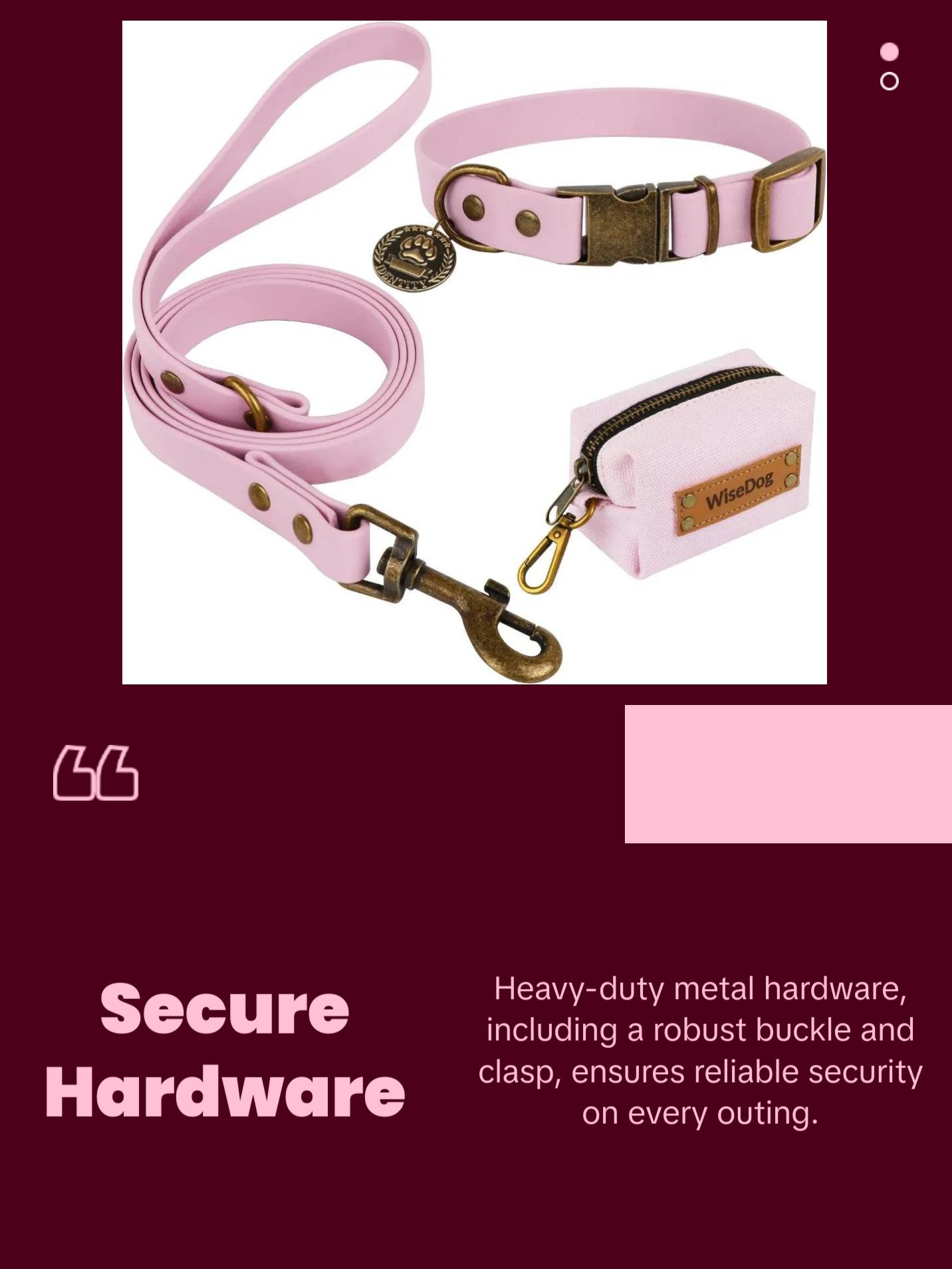 Dog Collar and Leash Set Combination Adjustable Durable Pet Collar with Dog Leash Dog Collar and Leash Set Combination Adjustable Durable Pet Collar with Dog Leash