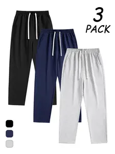 Men's Casual Loose-Fit Lightweight Thin Sports Sweatpants, Comfortable Elastic Waistband, Long Pants for Daily Wear & Outdoor Activities