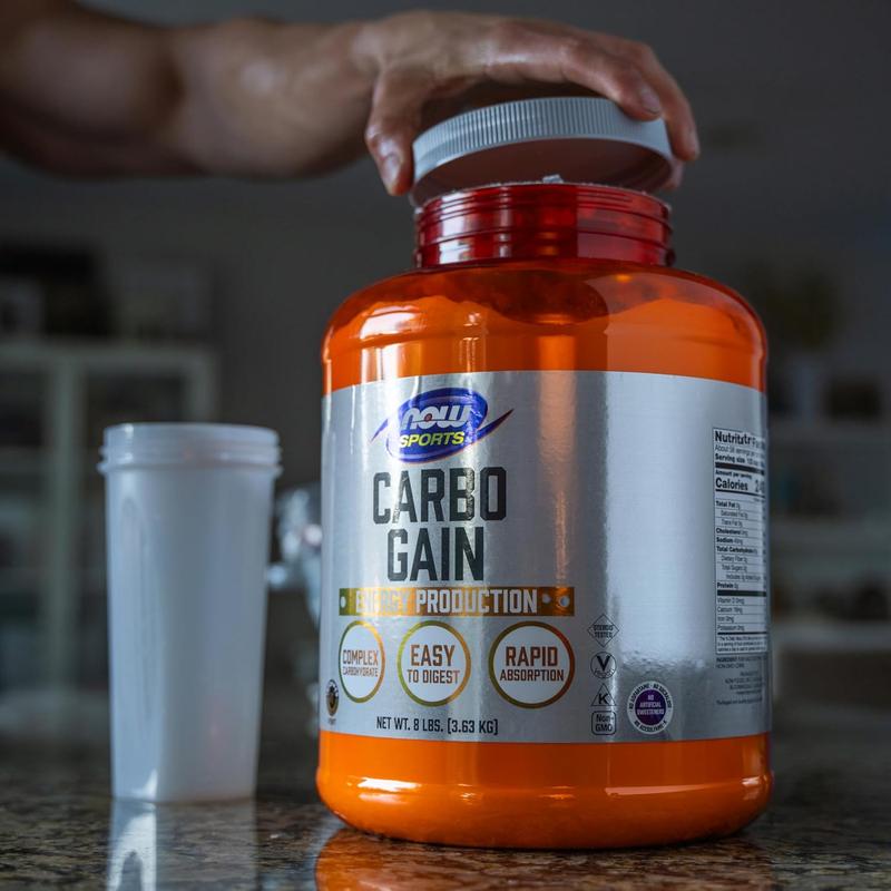 NOW Foods Sports Nutrition, Carbo Gain Powder (Maltodextrin), Rapid Absorption, Energy Production, 8-Pound